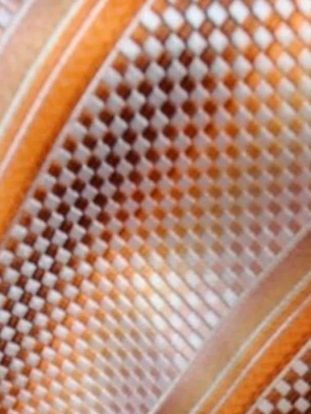 Vitorofolo $195 Orange Brown Gradient Diagonal Stripe Silk Tie Italian Vintage